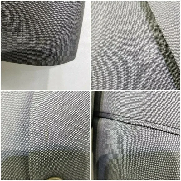 Zara Man Mens 38 Silver Gray Silk and Wool Blazer Sport Coat Suit Jacket - Picture 10 of 12